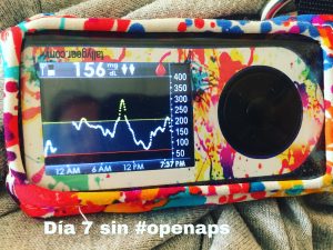 gráfica dexcom de día 3 sin openaps